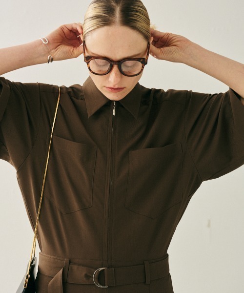 Rouge vif(ルージュヴィフ)の「半袖オールインワン(つなぎ/オールインワン・レディース・ブラック/ブラウン・38/36)」の17枚目の写真