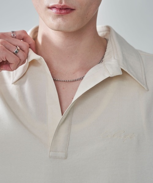 BROWNY（ブラウニー）の「BROWNY/リネンライクスキッパーシャツ（シャツ/ブラウス・メンズ・チャコール/オフホワイト・MEDIUM/LARGE）」の5枚目の写真