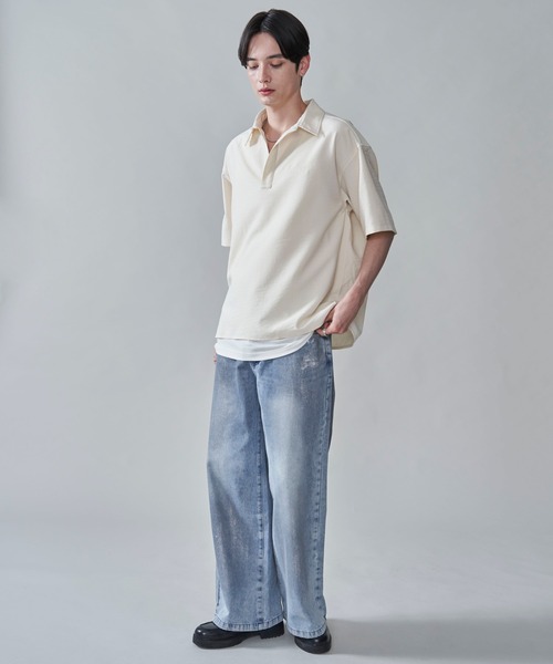 BROWNY（ブラウニー）の「BROWNY/リネンライクスキッパーシャツ（シャツ/ブラウス・メンズ・チャコール/オフホワイト・MEDIUM/LARGE）」の13枚目の写真