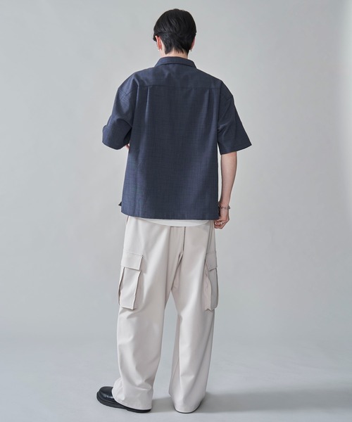 BROWNY（ブラウニー）の「BROWNY/リネンライクスキッパーシャツ（シャツ/ブラウス・メンズ・チャコール/オフホワイト・MEDIUM/LARGE）」の20枚目の写真