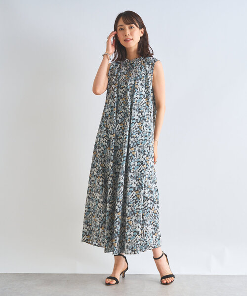 un dix cors(アンディコール)の「《主役級アイテム》ノースリーブ花柄ワンピース(ワンピース・レディース・ブラック・FREE)」の6枚目の写真