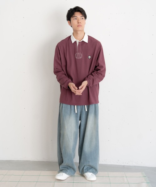 bashful base Oriental（バッシュフルベースオリエンタル）の「【新色&新サイズ追加！/bbO】イージーコクーンワイドデニムパンツ（デニムパンツ・メンズ・ネイビー/ブラック/ライトブルー・MEDIUM/LARGE/SMALL）」の5枚目の写真