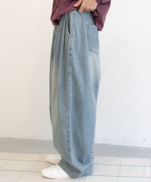 bashful base Oriental（バッシュフルベースオリエンタル）の「【新色&新サイズ追加！/bbO】イージーコクーンワイドデニムパンツ（デニムパンツ・メンズ・ネイビー/ブラック/ライトブルー・MEDIUM/LARGE/SMALL）」の9枚目の写真