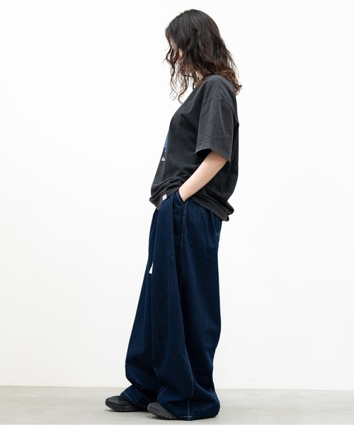 セール】【bbO】イージーコクーンワイドデニムパンツ（デニム