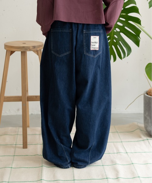 bbO】イージーコクーンワイドデニムパンツ（デニムパンツ