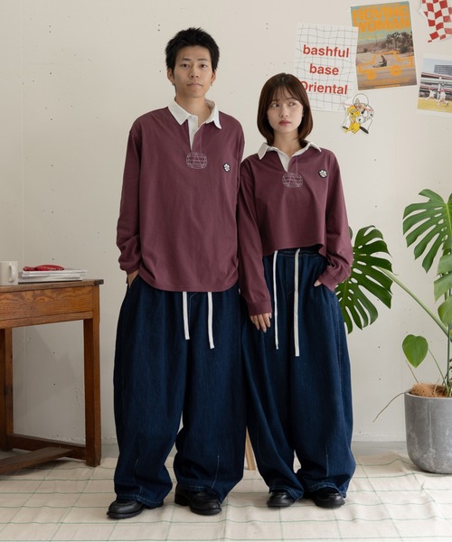 新色&新サイズ追加！/bbO】イージーコクーンワイドデニムパンツ