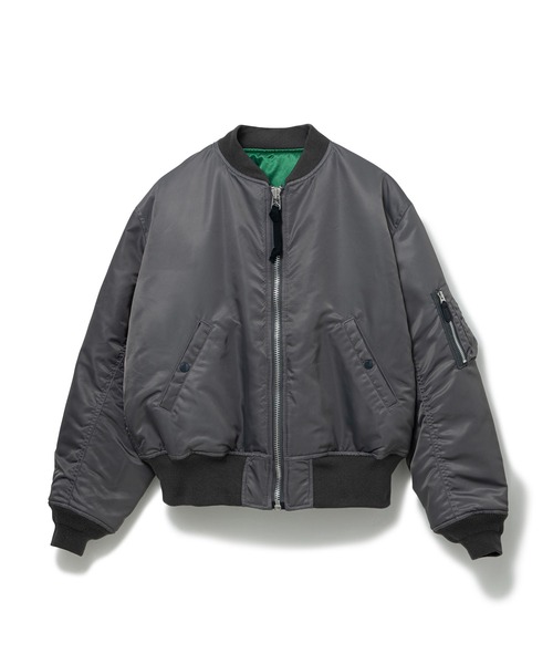 BEDWIN & THE HEARTBREAKERS（ベドウィン アンド ザ ハートブレイカーズ）の「MILITARY TYPE MA-1 JACKET "DUFFY"（MA-1・メンズ・ブラック/チャコール・LARGE/MEDIUM/XX-LARGE）」の4枚目の写真