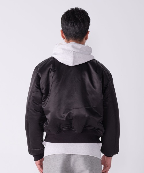 BEDWIN & THE HEARTBREAKERS（ベドウィン アンド ザ ハートブレイカーズ）の「MILITARY TYPE MA-1 JACKET "DUFFY"（MA-1・メンズ・ブラック/チャコール・LARGE/MEDIUM/XX-LARGE）」の17枚目の写真
