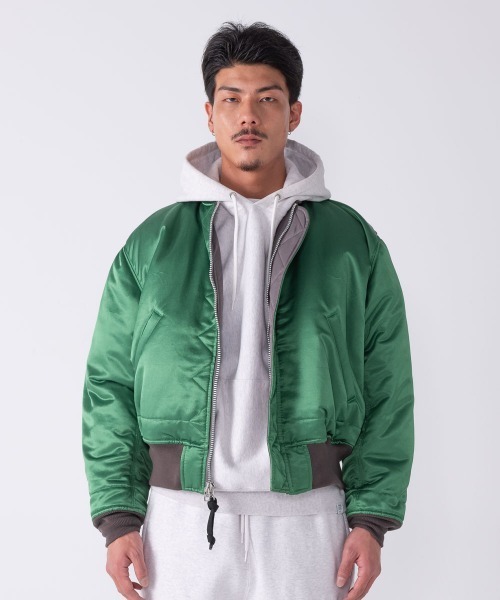 BEDWIN & THE HEARTBREAKERS（ベドウィン アンド ザ ハートブレイカーズ）の「MILITARY TYPE MA-1 JACKET "DUFFY"（MA-1・メンズ・ブラック/チャコール・LARGE/MEDIUM/XX-LARGE）」の18枚目の写真