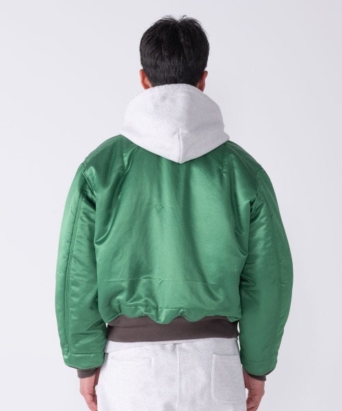 BEDWIN & THE HEARTBREAKERS（ベドウィン アンド ザ ハートブレイカーズ）の「MILITARY TYPE MA-1 JACKET "DUFFY"（MA-1・メンズ・ブラック/チャコール・LARGE/MEDIUM/XX-LARGE）」の19枚目の写真