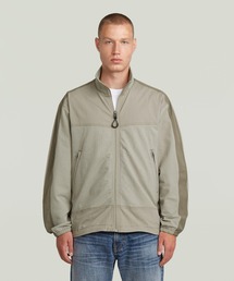 G-STAR | Woven Track Overshirt/パネルデザイン異素材ミックスジップアップブルゾン(ブルゾン)
