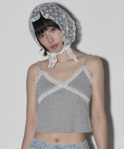 キャミソール A'GEM/9 × .kom 「MIDNIGHT MOVE/ミッドナイトムーブ」 FL LACE TOP/FL レーストップス A'GEM/9 × .kom 『MIDNIGHT MOVE/ミッドナイトムーブ』 FL LACE