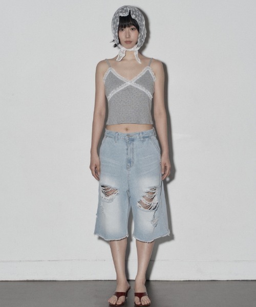 キャミソール A'GEM/9 × .kom 「MIDNIGHT MOVE/ミッドナイトムーブ」 FL LACE TOP/FL レーストップス A'GEM/9 × .kom 『MIDNIGHT MOVE/ミッドナイトムーブ』 FL LACE