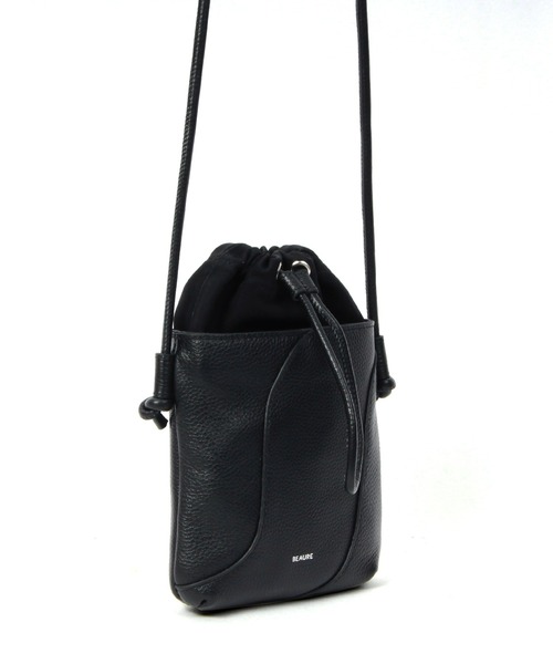 Beau're(ヴュレ)の「BEAURE Mini Drawstring Pouch ショルダー Bag(ショルダーバッグ・レディース・ブラウン/パープル系その他/ブラック/シルバー・FREE)」の16枚目の写真