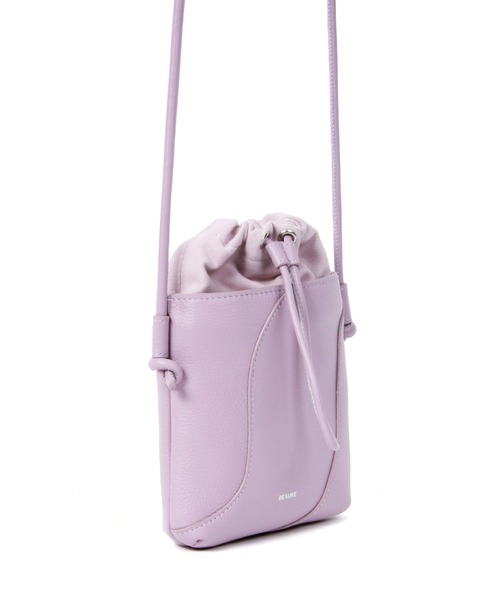 Beau're(ヴュレ)の「BEAURE Mini Drawstring Pouch ショルダー Bag(ショルダーバッグ・レディース・ブラウン/パープル系その他/ブラック/シルバー・FREE)」の14枚目の写真