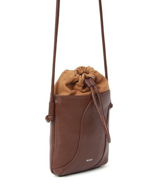 Beau're(ヴュレ)の「BEAURE Mini Drawstring Pouch ショルダー Bag(ショルダーバッグ・レディース・ブラウン/パープル系その他/ブラック/シルバー・FREE)」の12枚目の写真
