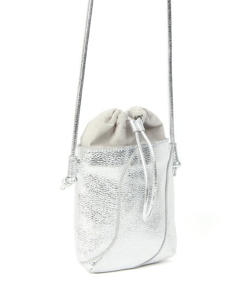 Beau're(ヴュレ)の「BEAURE Mini Drawstring Pouch ショルダー Bag(ショルダーバッグ・レディース・ブラウン/パープル系その他/ブラック/シルバー・FREE)」の10枚目の写真
