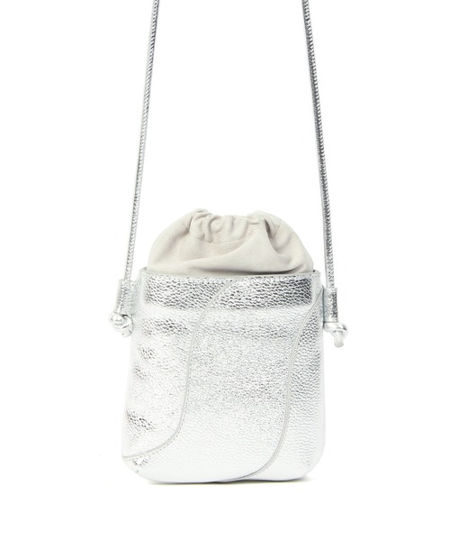 Beau're(ヴュレ)の「BEAURE Mini Drawstring Pouch ショルダー Bag(ショルダーバッグ・レディース・ブラウン/パープル系その他/ブラック/シルバー・FREE)」の9枚目の写真