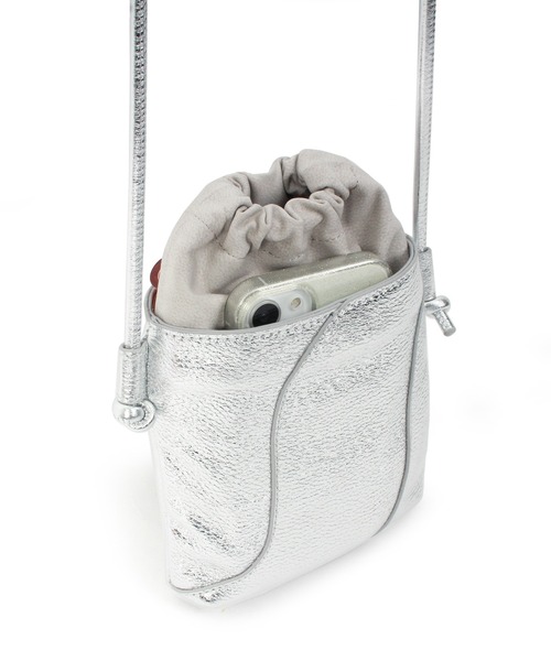 Beau're(ヴュレ)の「BEAURE Mini Drawstring Pouch ショルダー Bag(ショルダーバッグ・レディース・ブラウン/パープル系その他/ブラック/シルバー・FREE)」の8枚目の写真
