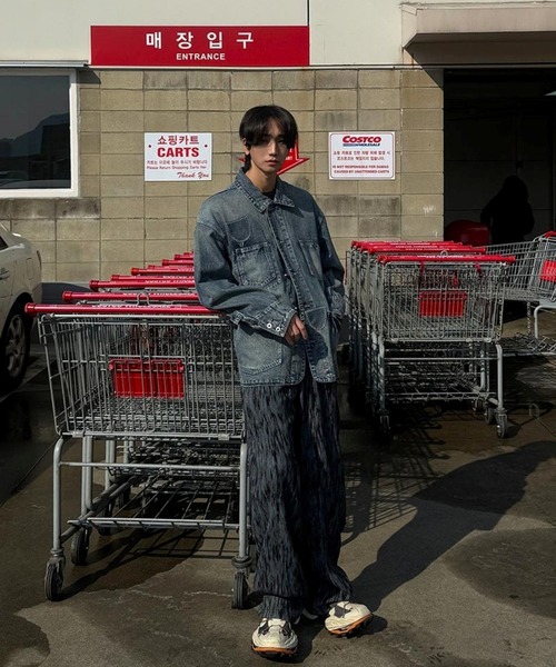 ASCLO（エジュクロ）の「ASCLO／プリーツプリントパンツ（その他パンツ・メンズ・カーキ/ブラック・FREE）」の3枚目の写真