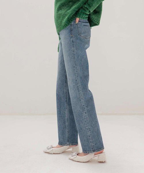 DRESSLAVE(ドレスレイブ)の「YANUK / LEA Boys Straight(ボーイズストレートデニム 57143232)(デニムパンツ・レディース・ブルー・25/24/23)」の2枚目の写真