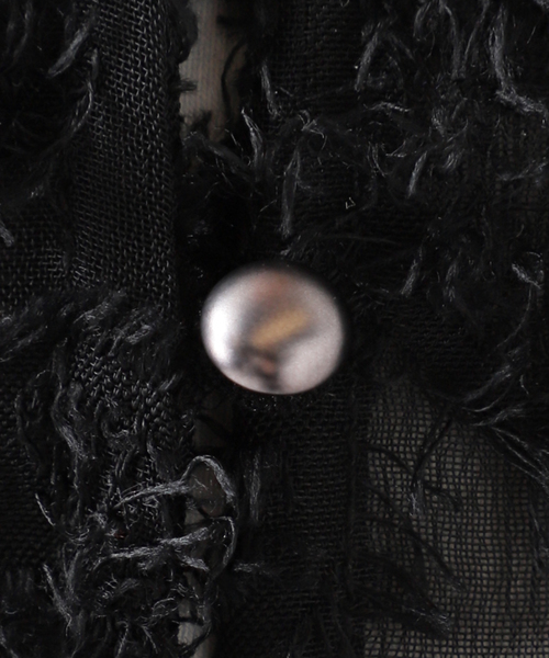 Simplicite（サンプリシテ）の「《追加6》手洗い可 / パフスリーブジャガードブラウス（シャツ/ブラウス・レディース・ブラック/アイボリー・FREE）」の15枚目の写真