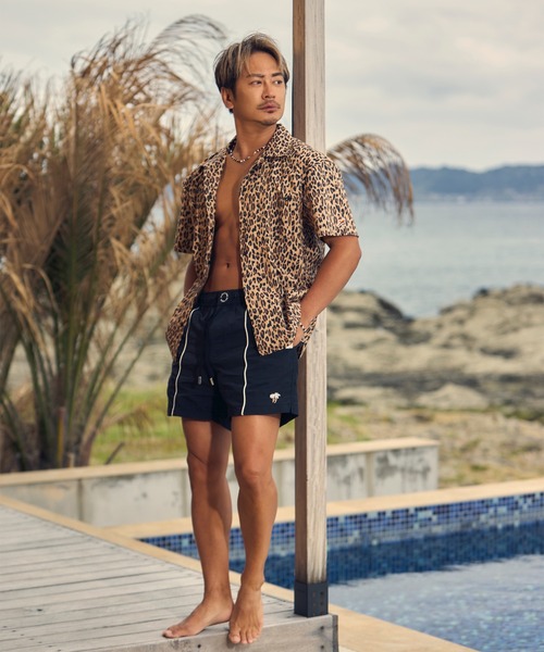 SUNS by #Re:room(サンズバイリルーム)の「カラーレオパードシャツ(シャツ/ブラウス・メンズ・カーキ/ブルー/ベージュ・SMALL/MEDIUM)」の8枚目の写真