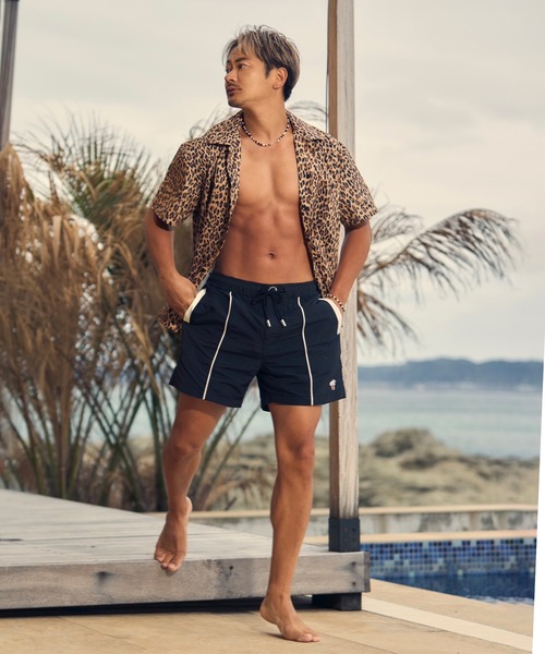 SUNS by #Re:room(サンズバイリルーム)の「カラーレオパードシャツ(シャツ/ブラウス・メンズ・カーキ/ブルー/ベージュ・SMALL/MEDIUM)」の9枚目の写真