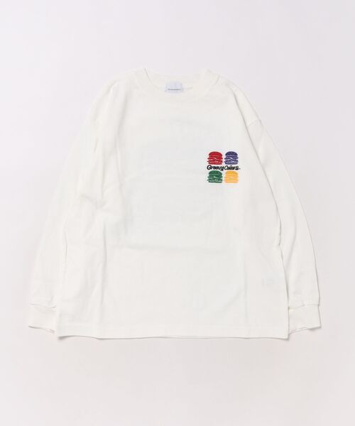 GROOVY COLORS（グルービーカラーズ）の「GROOVY BURGERS Long Sleeve Tee（Tシャツ/カットソー・キッズ・ブラック/ホワイト・145/135）」の7枚目の写真