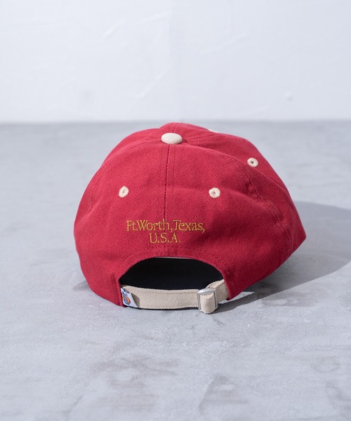 Dickies(ディッキーズ)の「【Dickies】DK EX WASHED CANVAS CAP / ディッキーズ ウォッシュ加工 ロゴ キャップ(キャップ・メンズ・ワインレッド/ネイビー/ブラック/アーミー・FREE)」の9枚目の写真