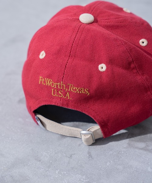 Dickies(ディッキーズ)の「【Dickies】DK EX WASHED CANVAS CAP / ディッキーズ ウォッシュ加工 ロゴ キャップ(キャップ・メンズ・ワインレッド/ネイビー/ブラック/アーミー・FREE)」の8枚目の写真
