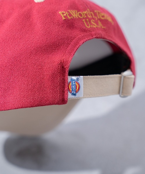 Dickies(ディッキーズ)の「【Dickies】DK EX WASHED CANVAS CAP / ディッキーズ ウォッシュ加工 ロゴ キャップ(キャップ・メンズ・ワインレッド/ネイビー/ブラック/アーミー・FREE)」の10枚目の写真