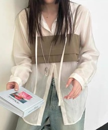 CELENA BEATS（セレナビーツ）の「レイヤード ストラップ バックリボン ビスチェ（キャミソール・メンズ）」