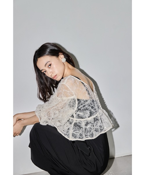 niana(ニアナ)の「フラッフィーフラワーセットドレス 2点セット ブラウス キャミワンピース パーティードレス オケージョンドレス 結婚式 二次会 同窓会 成人式 お呼ばれ(ドレス・レディース・グレー/ブラック/ベージュ/ベージュ×ブラック・M)」の11枚目の写真