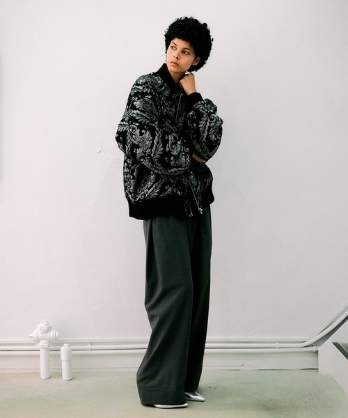 ♡美品♡ ドゥロワー　レースノーカラージャケット　花柄　ネイビー　定価16万 ニードルズ×ノーマティーディー“手刺繍”花柄入りワークジャケット