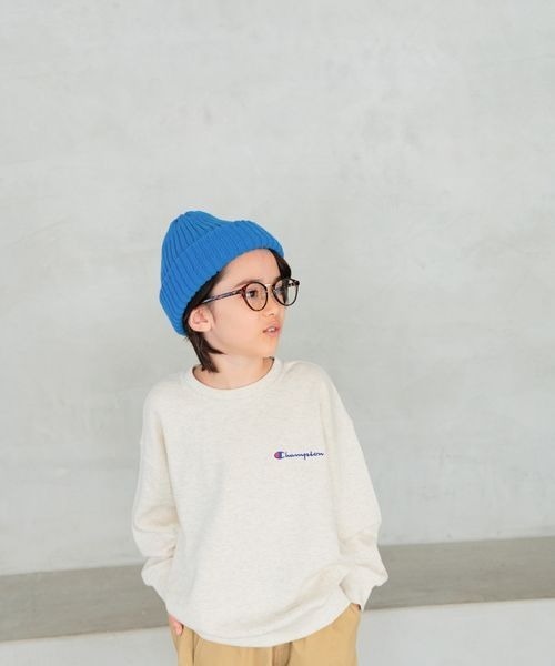 Champion（チャンピオン）の「【Champion(チャンピオン)】別注ルーズフィットプルオーバー(KIDS)（スウェット・キッズ・ブラウン/グリーン/オートミール/パープル・120cm/130cm/140cm/150cm）」の20枚目の写真