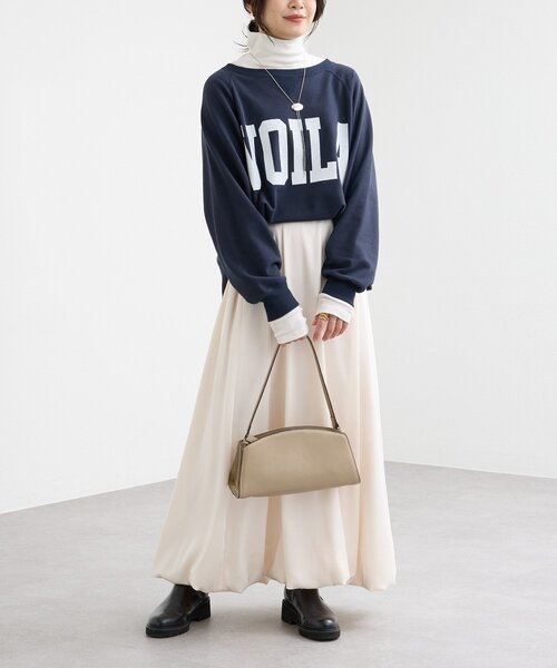 RIVE DROITE（リヴドロワ）の「【美シルエット】サテンバルーンスカート（スカート・レディース・ブラウン/オフホワイト・38/36）」の5枚目の写真