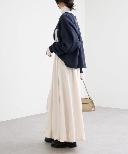 RIVE DROITE（リヴドロワ）の「【美シルエット】サテンバルーンスカート（スカート・レディース・ブラウン/オフホワイト・38/36）」の7枚目の写真