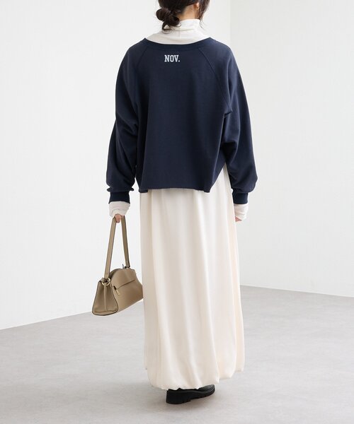 RIVE DROITE（リヴドロワ）の「【美シルエット】サテンバルーンスカート（スカート・レディース・ブラウン/オフホワイト・38/36）」の8枚目の写真