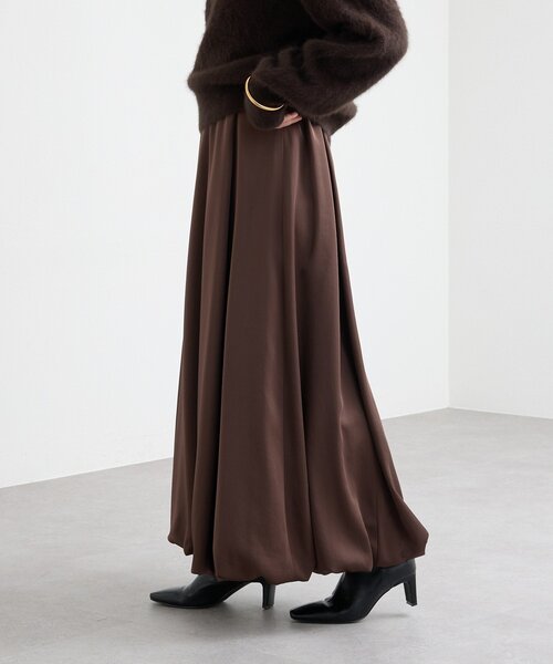 RIVE DROITE（リヴドロワ）の「【美シルエット】サテンバルーンスカート（スカート・レディース・ブラウン/オフホワイト・38/36）」の20枚目の写真