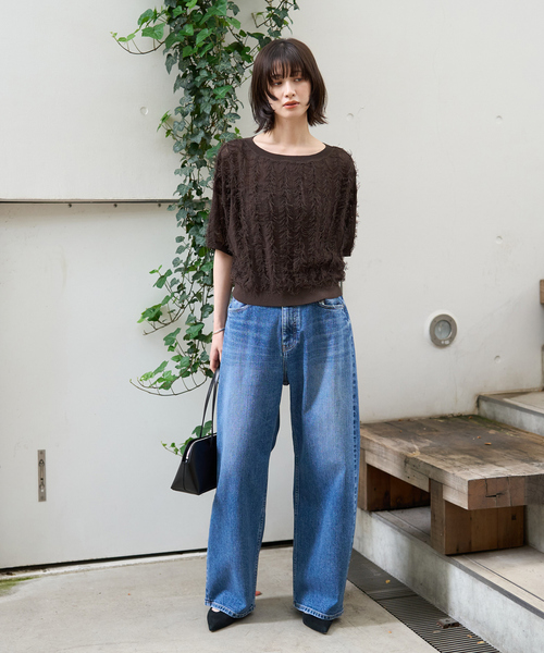 YAHKI(ヤーキ)の「【YAHKI /ヤーキ】SOFT W FACE 横長ショルダーバッグ(ショルダーバッグ・レディース・ワイン/ブラック・フリー)」の4枚目の写真