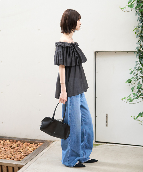 YAHKI(ヤーキ)の「【YAHKI /ヤーキ】SOFT W FACE 横長ショルダーバッグ(ショルダーバッグ・レディース・ワイン/ブラック・フリー)」の22枚目の写真