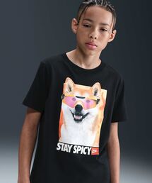 NIKE | ナイキ スポーツウェア ジュニア Tシャツ / Nike Sportswear Big Kids' T-Shirt HV5206-010 Black(Tシャツ/カットソー)