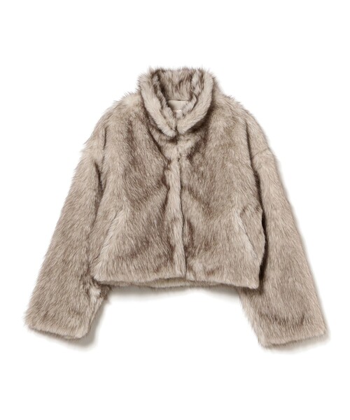 CAROLINA GLASER（カロリナ グレイサー）の「Mai / ファーコート（ブルゾン・レディース・ブラウン/グレー・ONE SIZE）」の8枚目の写真