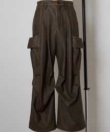 シンヤコヅカ　グリーン　フレアバギーパンツ　エメラルド　ワイドパンツ SHINYAKOZUKA （シンヤコヅカ） 