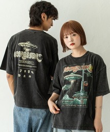 フィクションムービースノーウォッシュ加工プリントTシャツ
