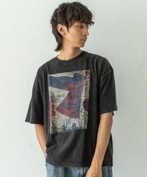 フィクションムービースノーウォッシュ加工プリントTシャツ