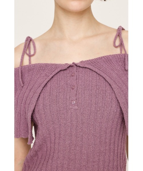 OFFSHOULDER RIB HG TOPS オフショルダー リブ ハイゲージ