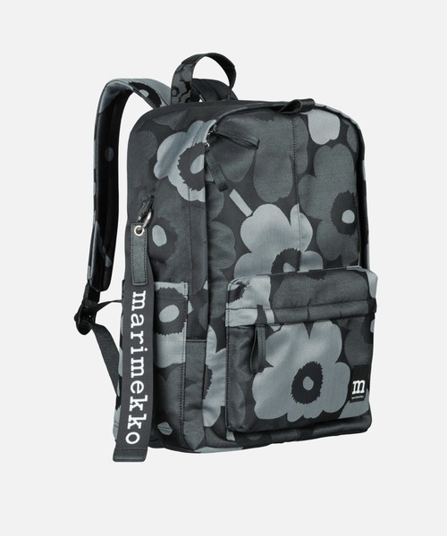 【marimekko】マリメッコ グレー リュック 外ポケット付き マリメッコ marimekko バッグ （グレー） -ファッション通販