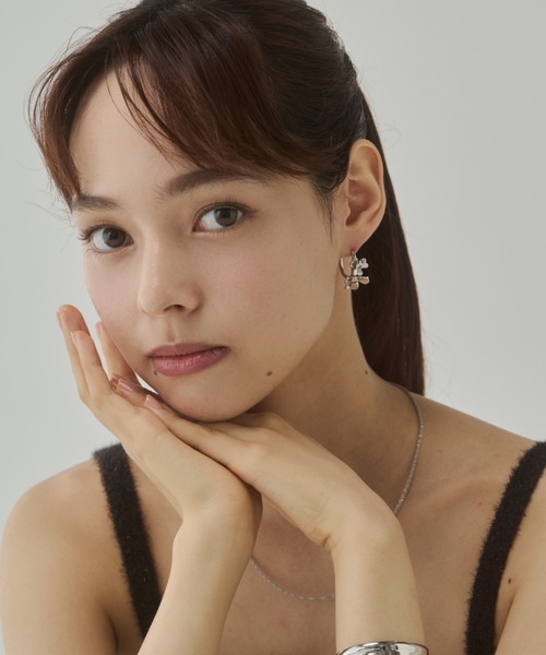 フラワービジュー フープピアス（両耳用）